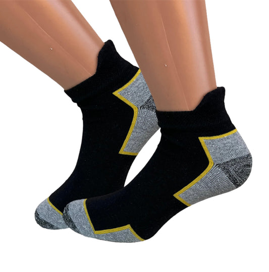 Lucchetti Socks Milano Calze da Lavoro Estive Uomo Corte Fantasmini Uomo Cotone Calzini Uomo Corti alla Caviglia Traspiranti e Rinforzati Soletta in Spugna