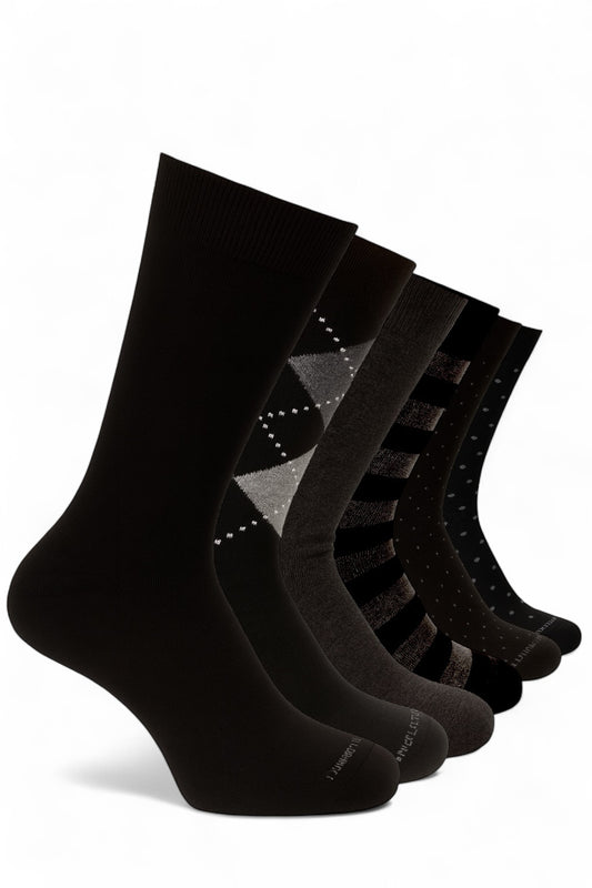 Lucchetti Socks Milano 6 Paia di Calze Uomo Corte Caldo Cotone Colorate Tendenza Pois Fantasia Fashion Made in Italy