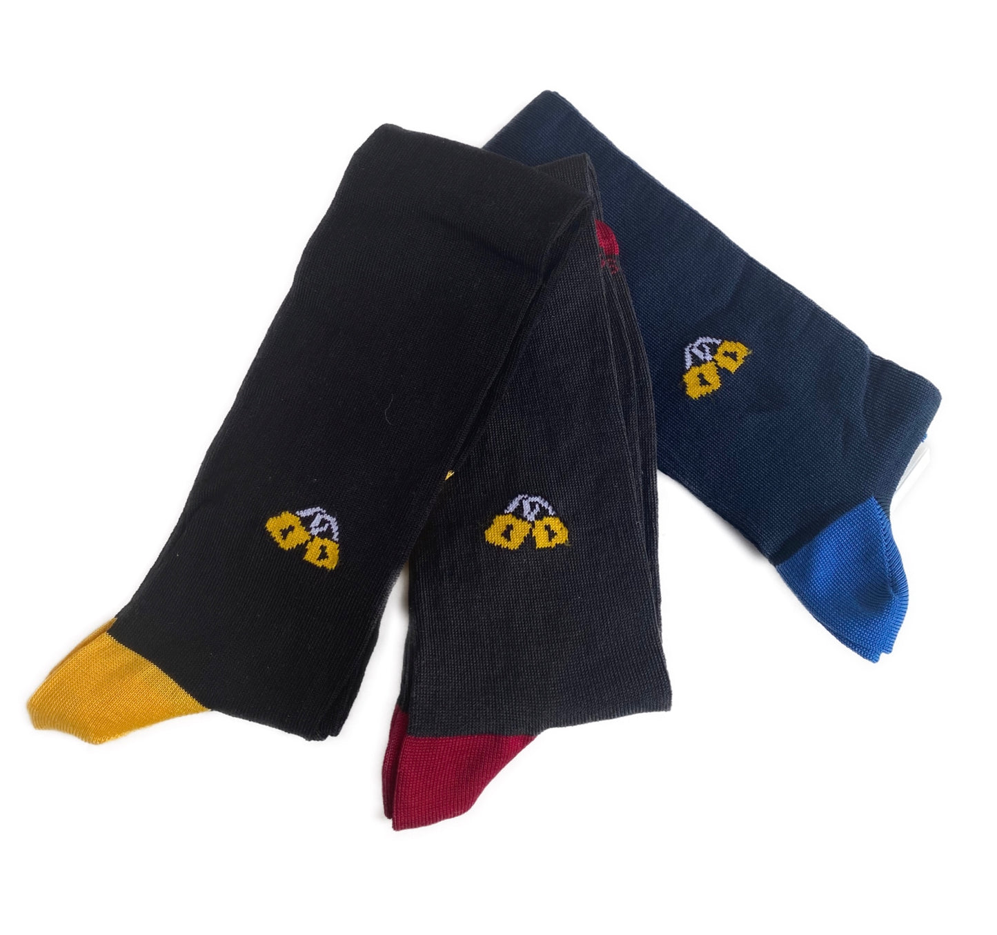 Set "LOCKED" Edizione Limitata - 3 Paia Lucchetti Socks Milano, Calze Uomo Lunghe in Cotone in Elegante Scatola Regalo
