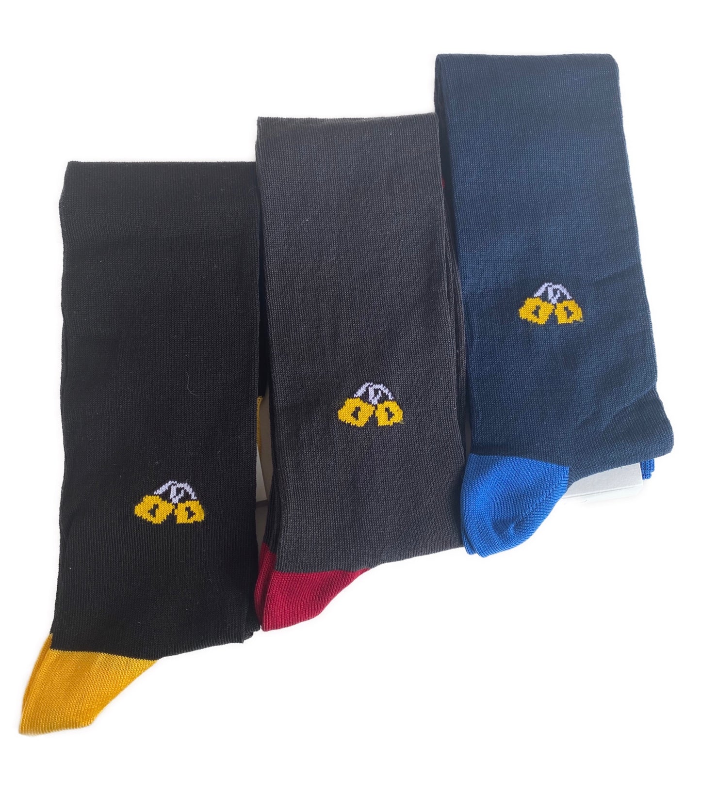 Set "LOCKED" Edizione Limitata - 3 Paia Lucchetti Socks Milano, Calze Uomo Lunghe in Cotone in Elegante Scatola Regalo