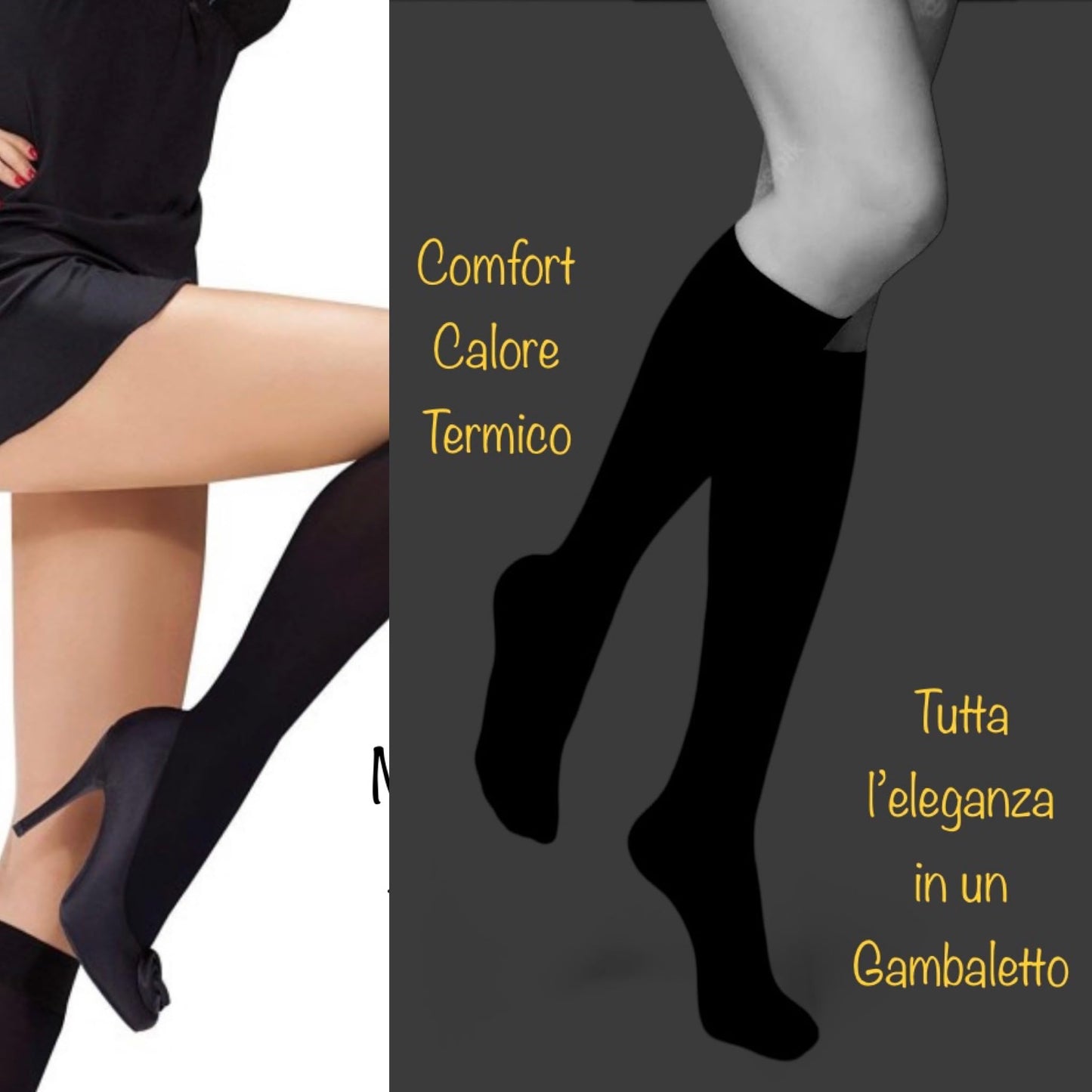 Lucchetti Socks Milano 3 Paia Gambaletti Termici Donna Invernali in Pile mIcrofibra Gambaletti Invernali Lunghi Calzettoni Calze Termiche Tempo Libero