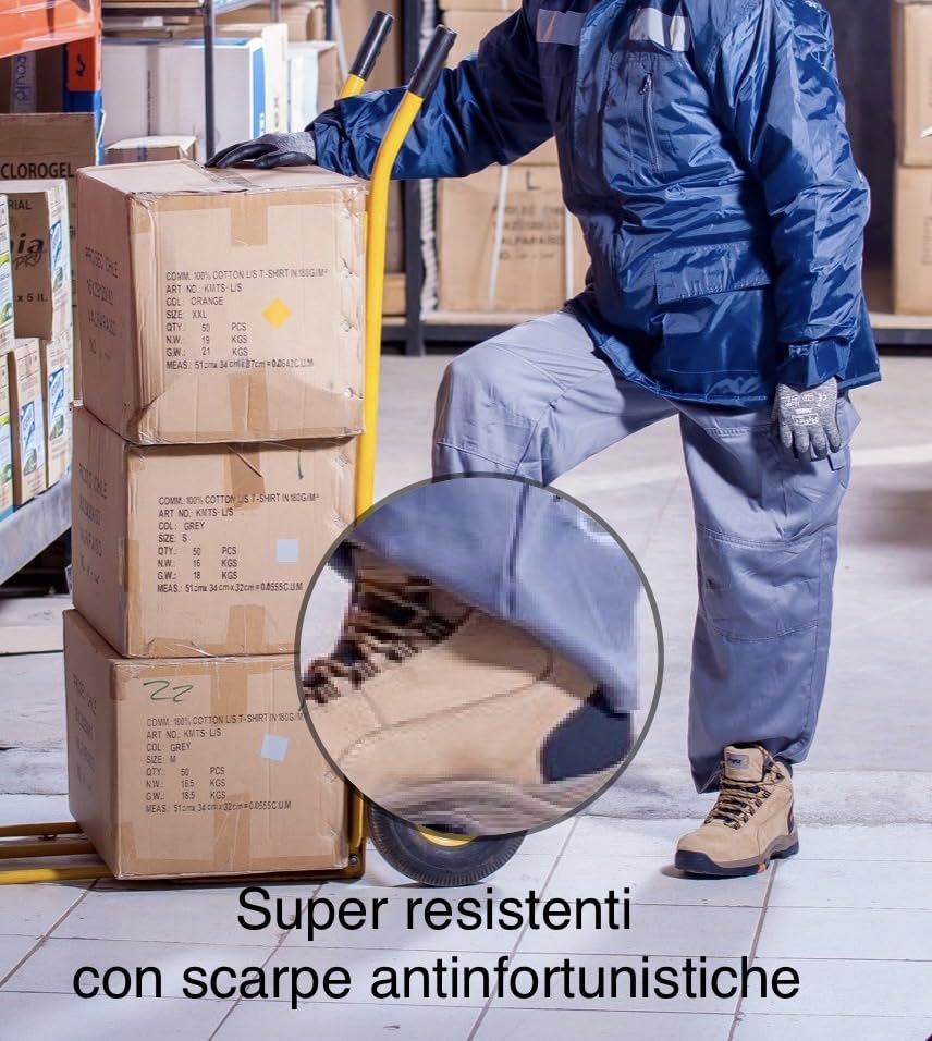 Lucchetti Socks Milano 6 Paia Calze da Lavoro Uomo in Spugna di Cotone Rinforzate Antinfortunistiche Nero o Assortito