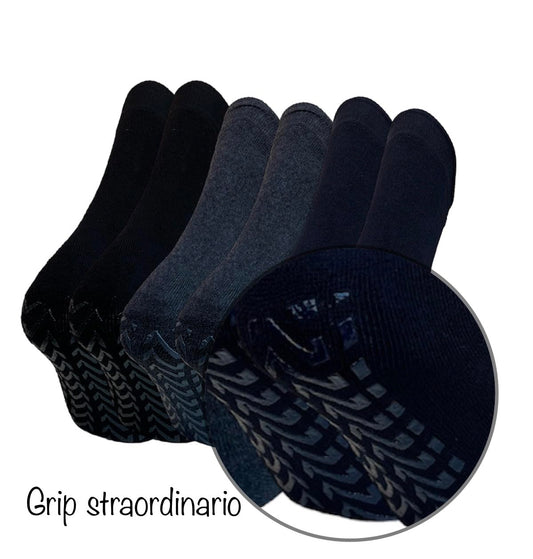 Lucchetti Socks Milano Calze Calzini Antiscivolo Uomo e Donna Spugna di Cotone Gomma Super Prodotto Italiano