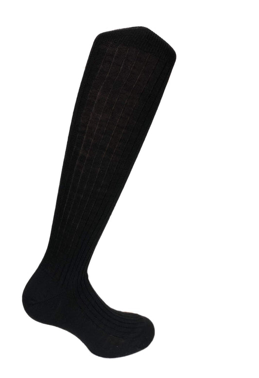Lucchetti Socks Milano 6 PAIA Calze Uomo Lunghe Lana Invernali Calzini Tinta Unita Leggeri Eleganti Caldi a Costine Prodotto Italiano