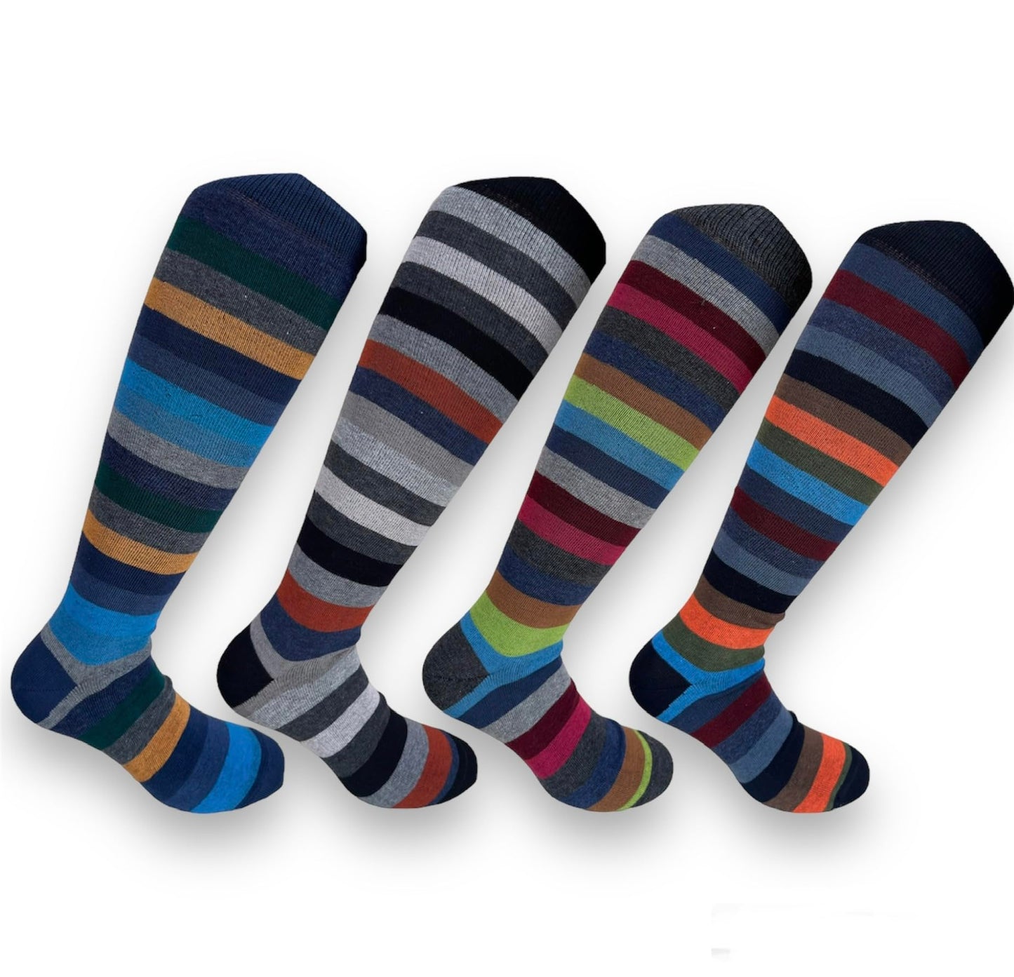 Lucchetti Socks Milano SET DA 4 PAIA DI CALZE UOMO LUNGHE CALDO COTONE COLORATE TENDENZA POIS FANTASIA FASHION MADE IN ITALY