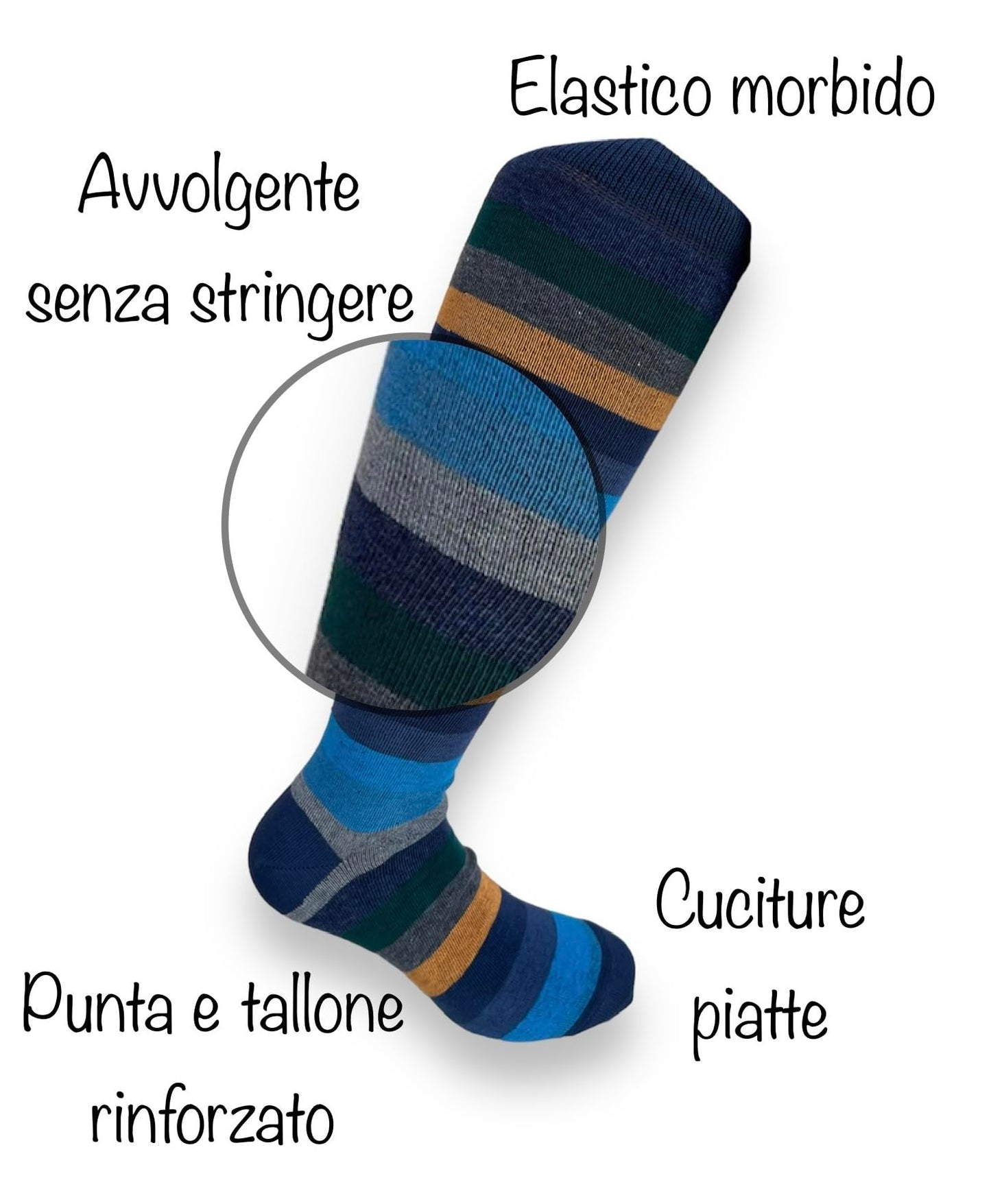 Lucchetti Socks Milano SET DA 4 PAIA DI CALZE UOMO LUNGHE CALDO COTONE COLORATE TENDENZA POIS FANTASIA FASHION MADE IN ITALY