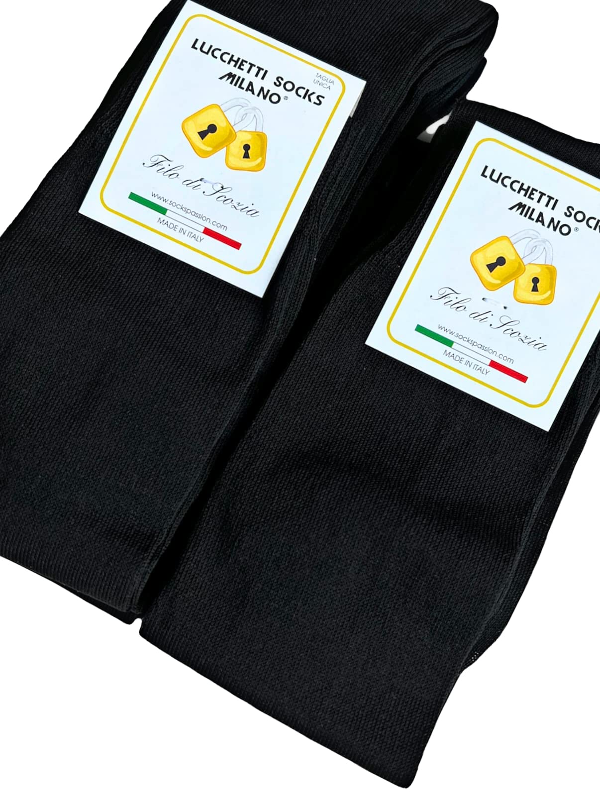 Calze Uomo Filo di Scozia Lunghe in Cotone Elasticizzato Estive Made in Italy Blu Nero Grigio 6 paia