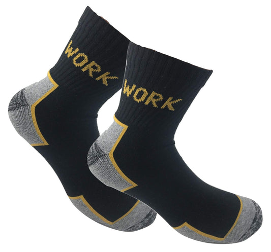 Lucchetti Socks Milano Calze da Lavoro Altezza Caviglia Punta e Tallone Rinforzati Spugna di Cotone