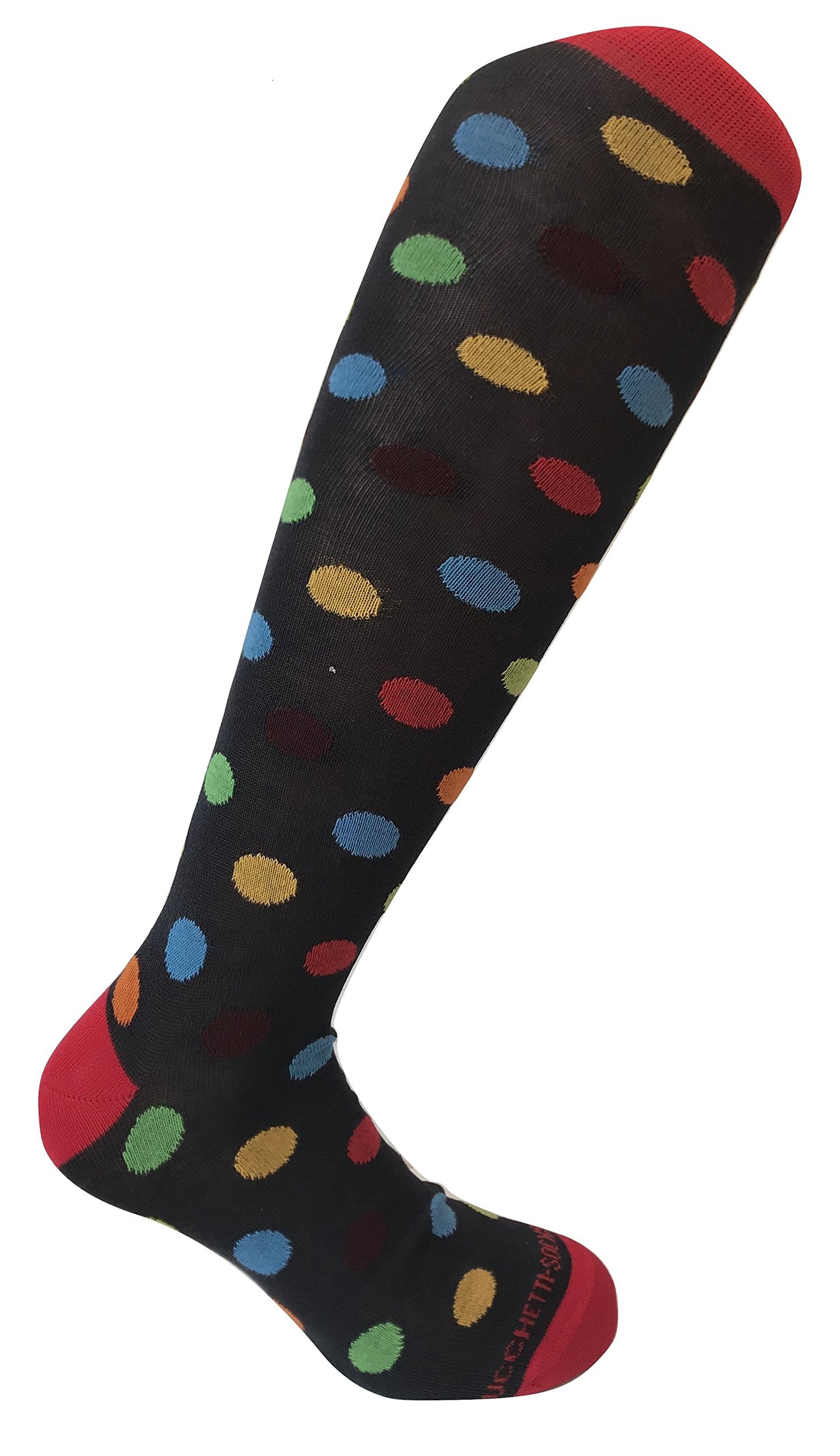Lucchetti Socks Milano confezione con 3 paia calze fashion colorate di tendenza uomo estive leggere lunghe Taglia Unica (Set Pois Color A)
