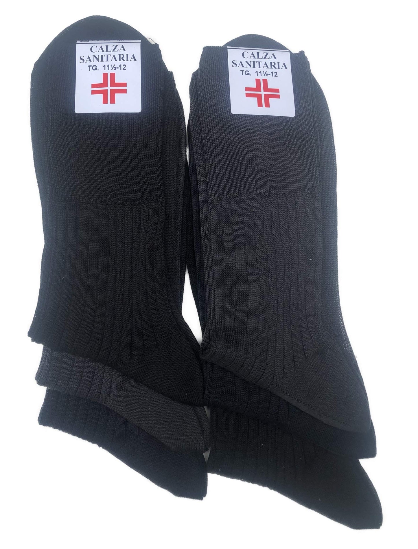 Lucchetti Socks Milano 6 PAIA calze da uomo SANITARIE filo di scozia 100% cotone rimagliate Made in Italy