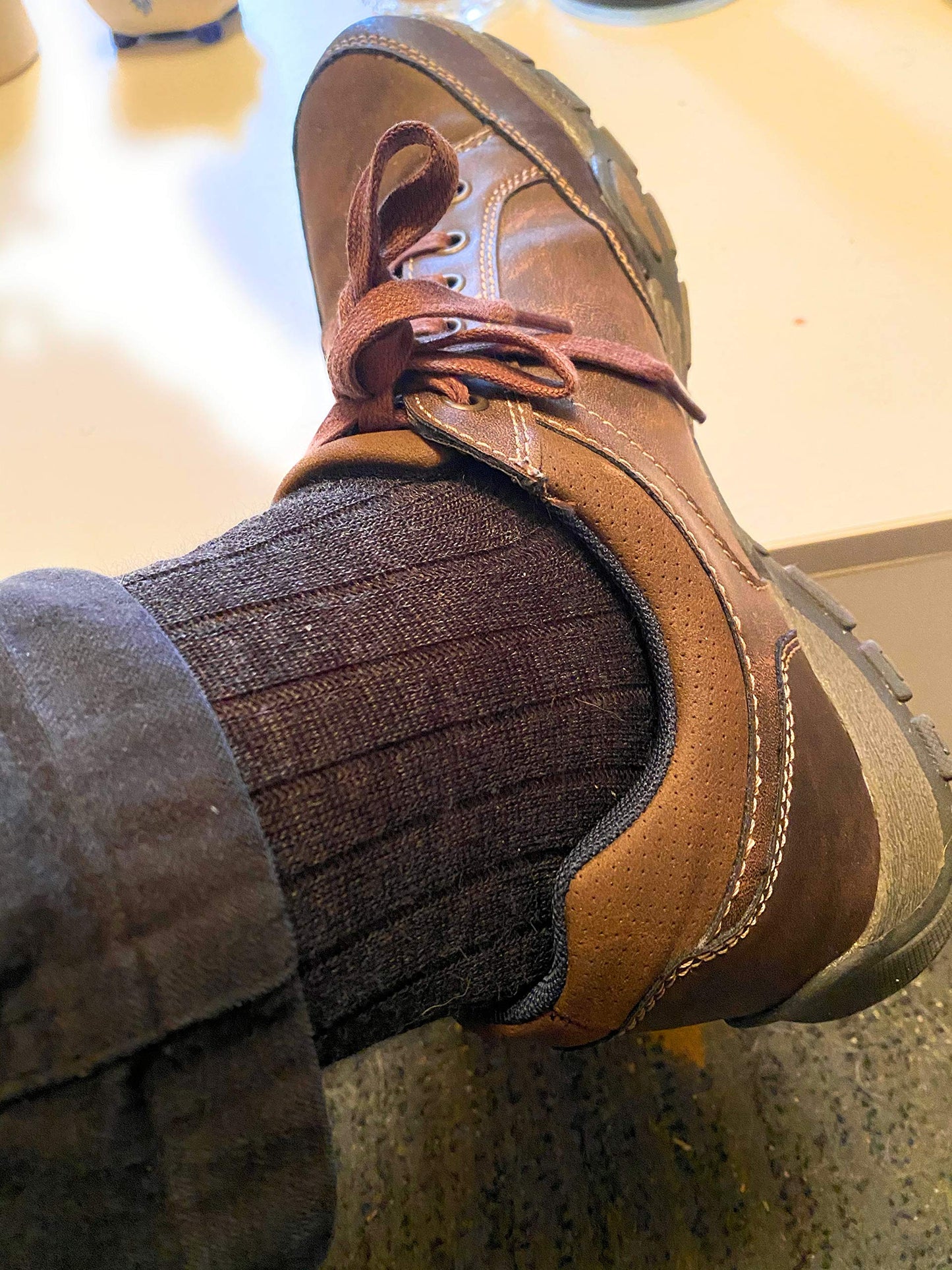 Lucchetti Socks Milano 6 PAIA Calze Uomo Lunghe Lana Invernali Calzini Tinta Unita Leggeri Eleganti Caldi a Costine Prodotto Italiano