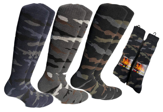 Lucchetti Socks Milano 6 PAIA Calze Termiche Lunghe calzini UOMO Lunghi in COTONE FELPATO termico Pesanti Spugna