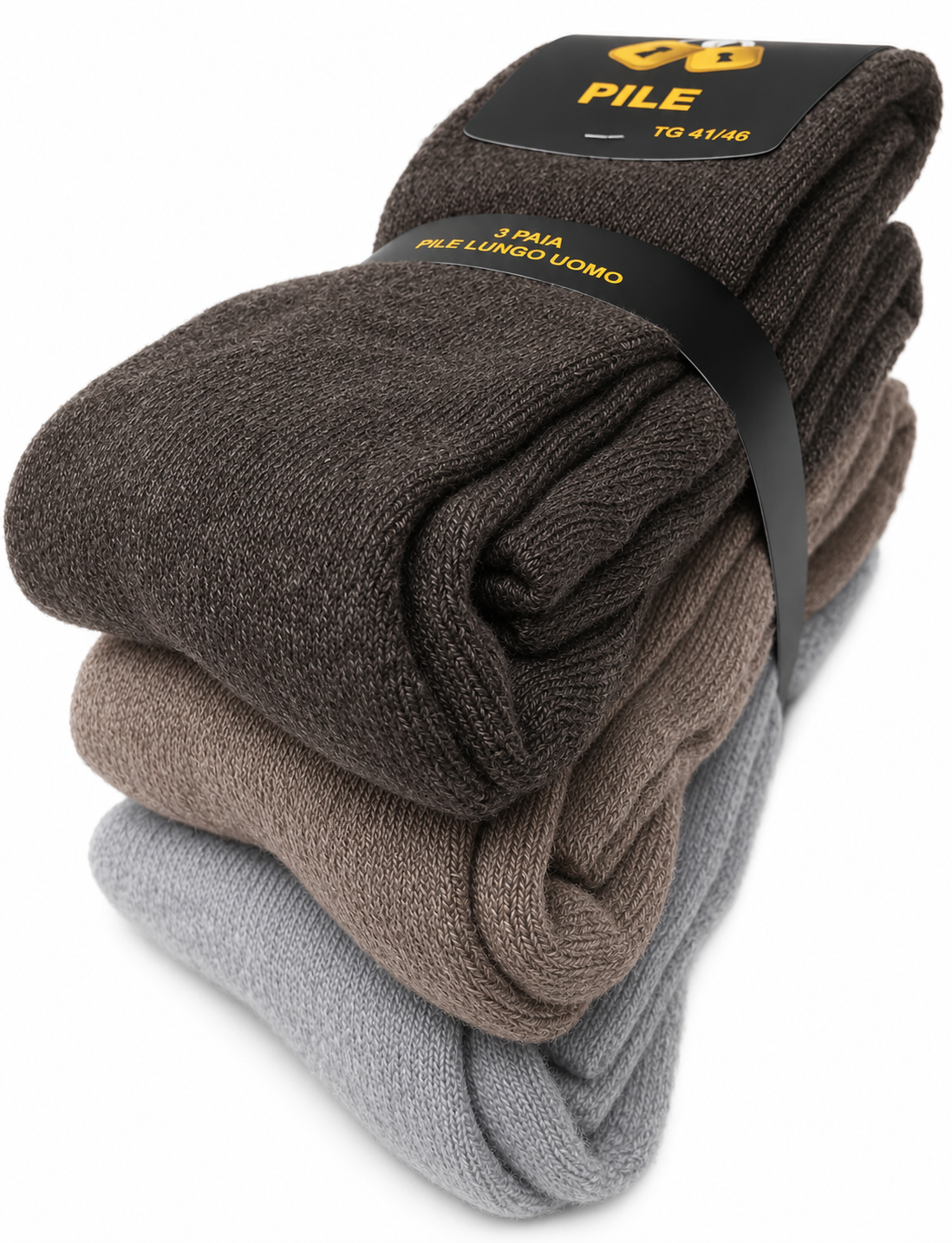 Calze Termiche Uomo Lunghe in Pile Sci Montagna Outdoor 3 o 6 Paia