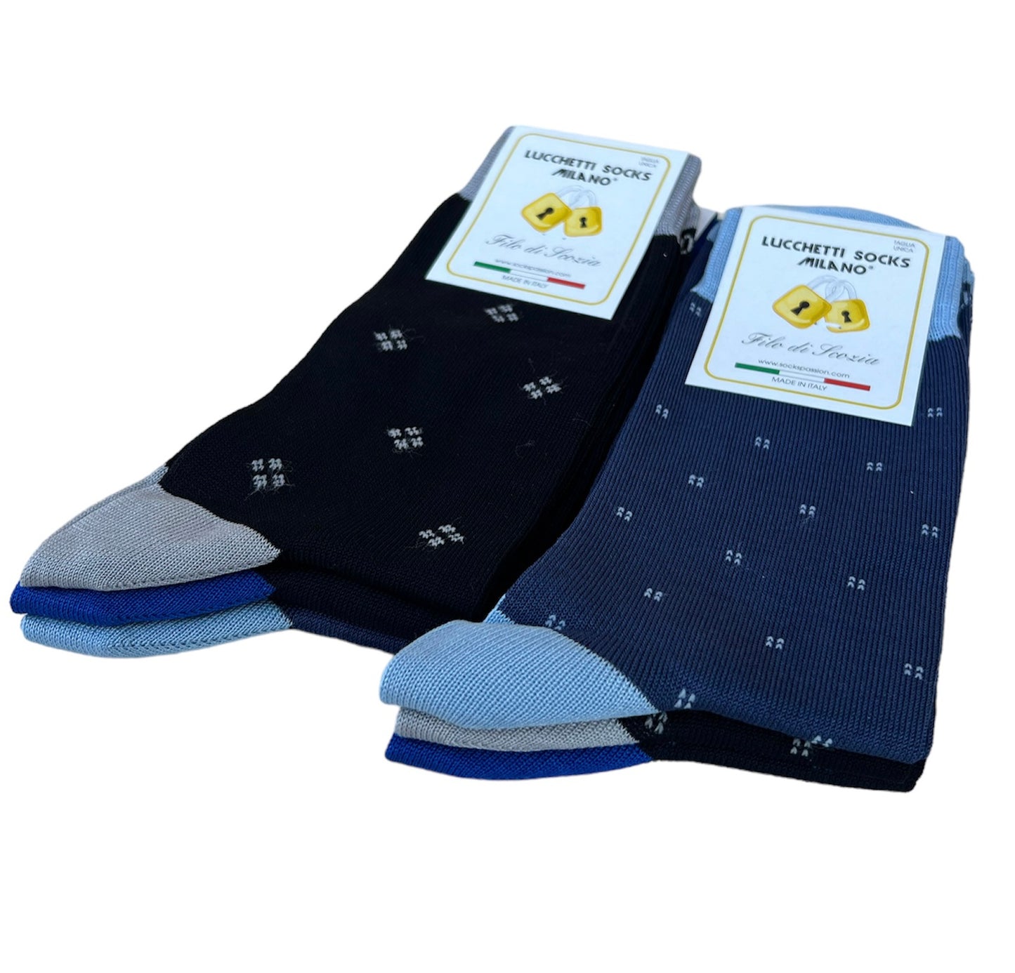 6 Paia Lucchetti Socks Milano Calze Uomo CORTE In Cotone Filo Di Scozia Elasticizzato Estive In Fantasia