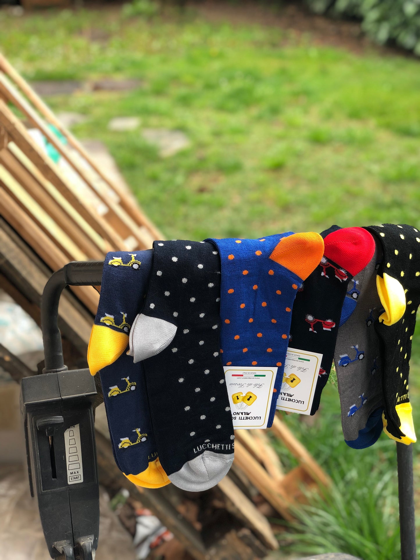 6 Paia Lucchetti Socks Milano Calze Uomo CORTE In Cotone Filo Di Scozia Elasticizzato Estive In Fantasia