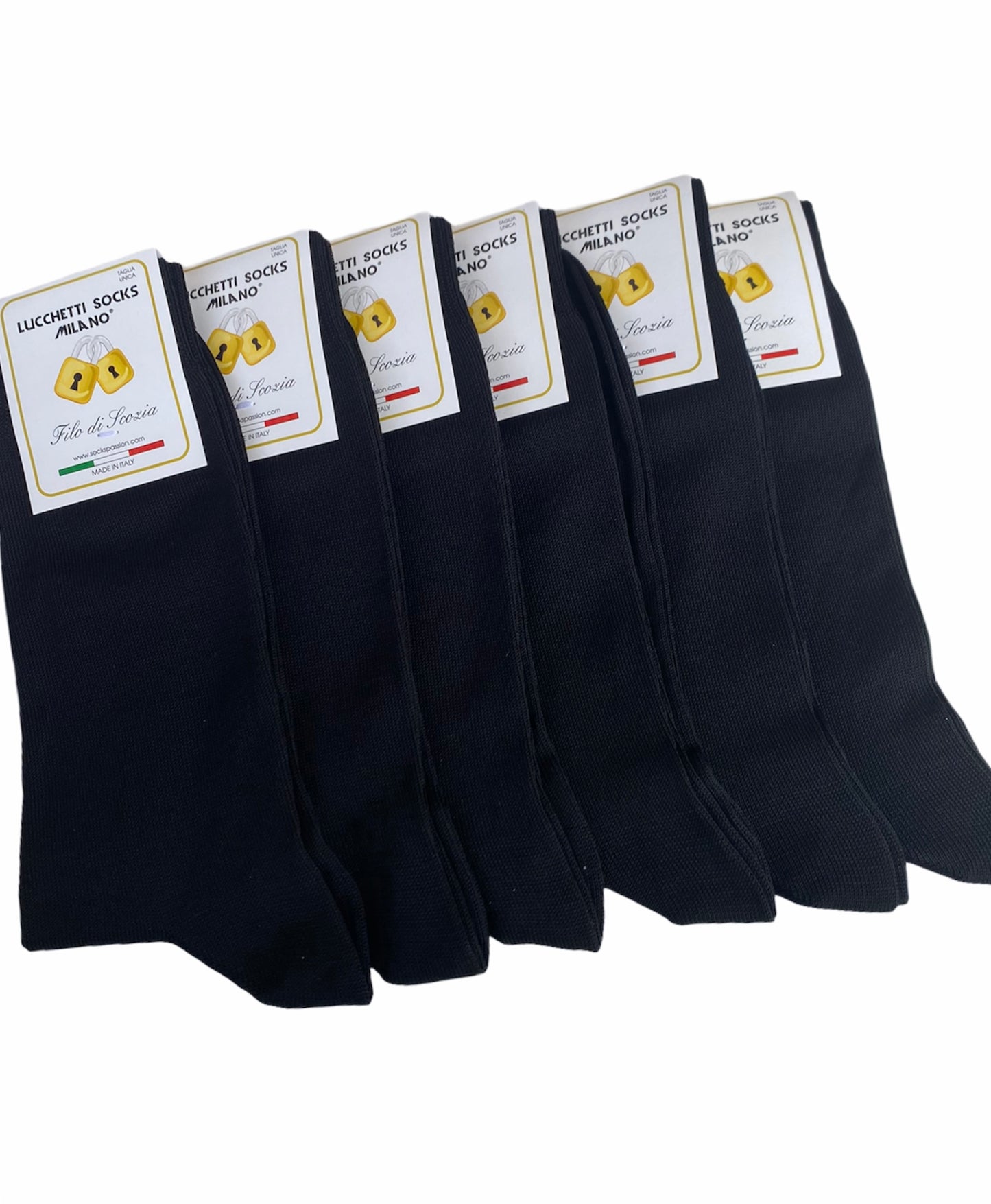 6 Paia Lucchetti Socks Milano Calze Uomo CORTE In Cotone Filo Di Scozia Elasticizzato Estive In Fantasia