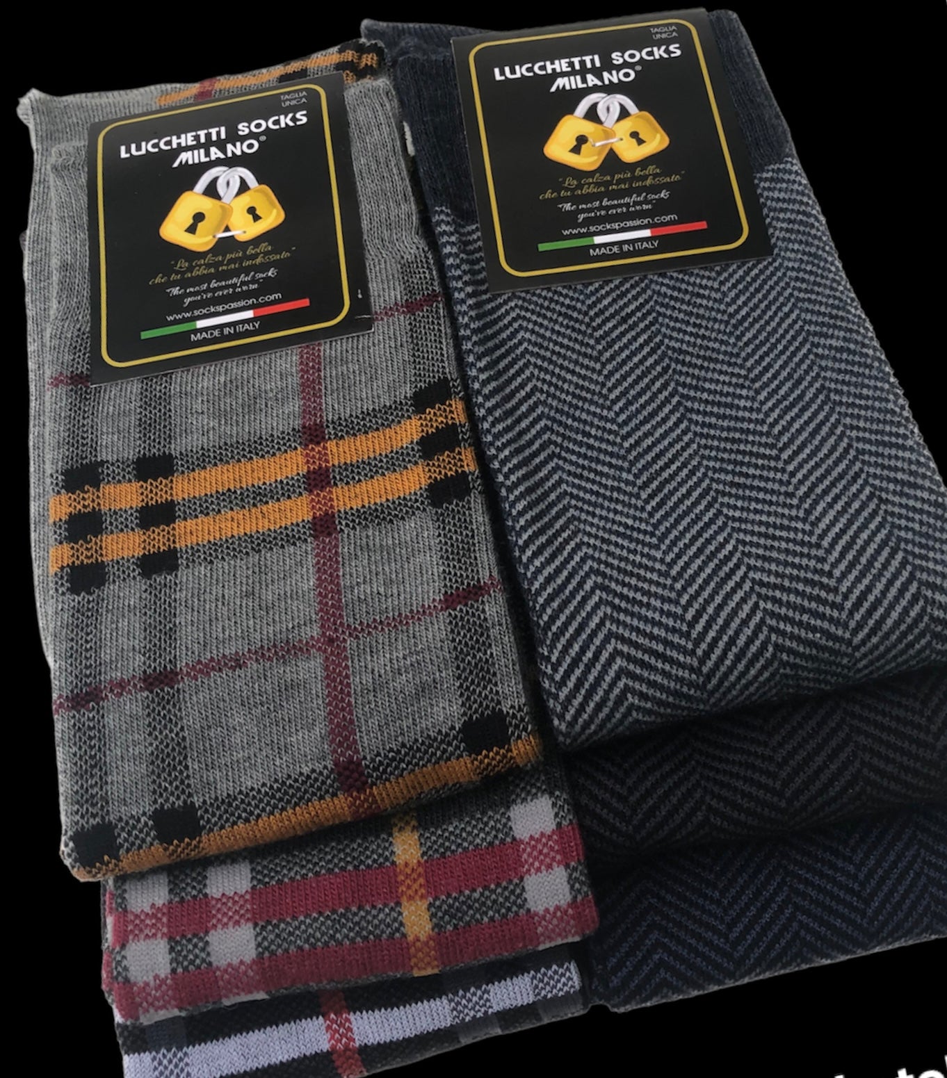 Set da 6 Paia di calze uomo lunghe caldo cotone colorate tendenza pois fantasia fashion Made in Italy Set Elegance