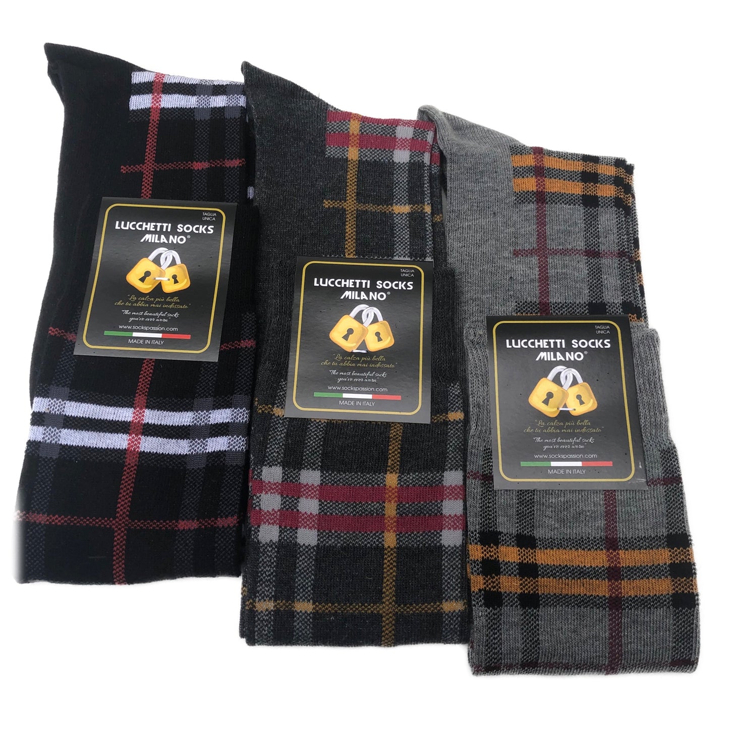 Set da 6 Paia di calze uomo lunghe caldo cotone colorate tendenza pois fantasia fashion Made in Italy Set Elegance