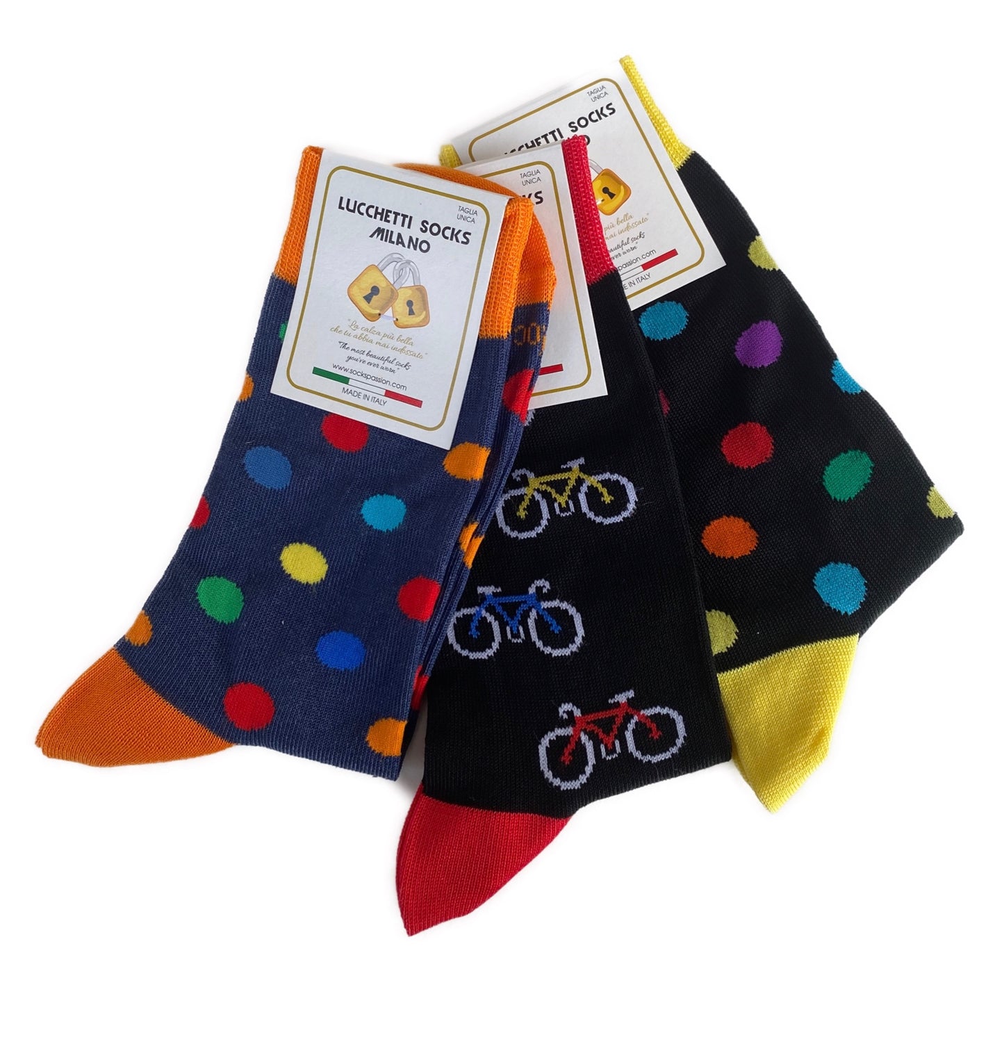 6 Paia Lucchetti Socks Milano Calze Uomo CORTE In Cotone Filo Di Scozia Elasticizzato Estive In Fantasia