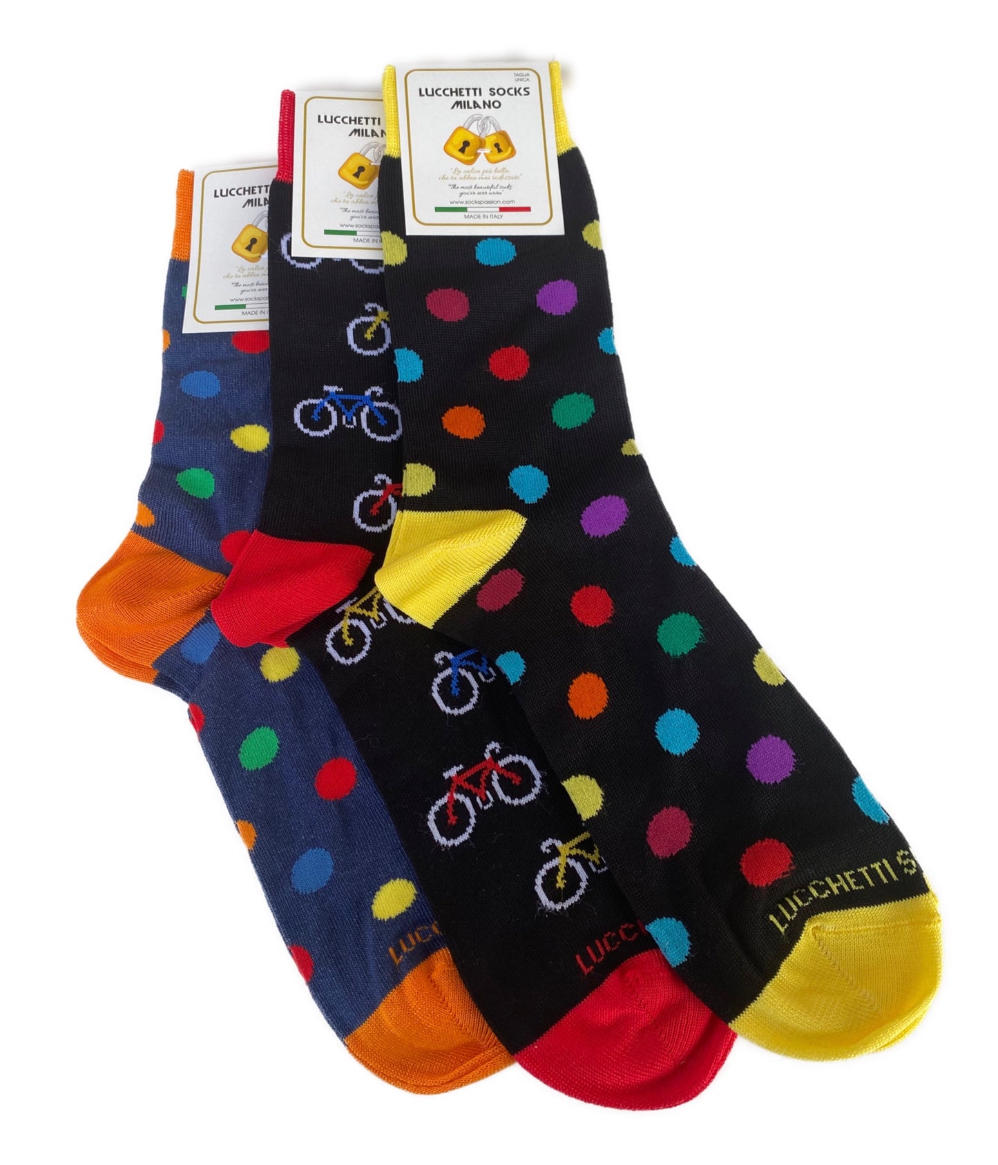 6 Paia Lucchetti Socks Milano Calze Uomo CORTE In Cotone Filo Di Scozia Elasticizzato Estive In Fantasia