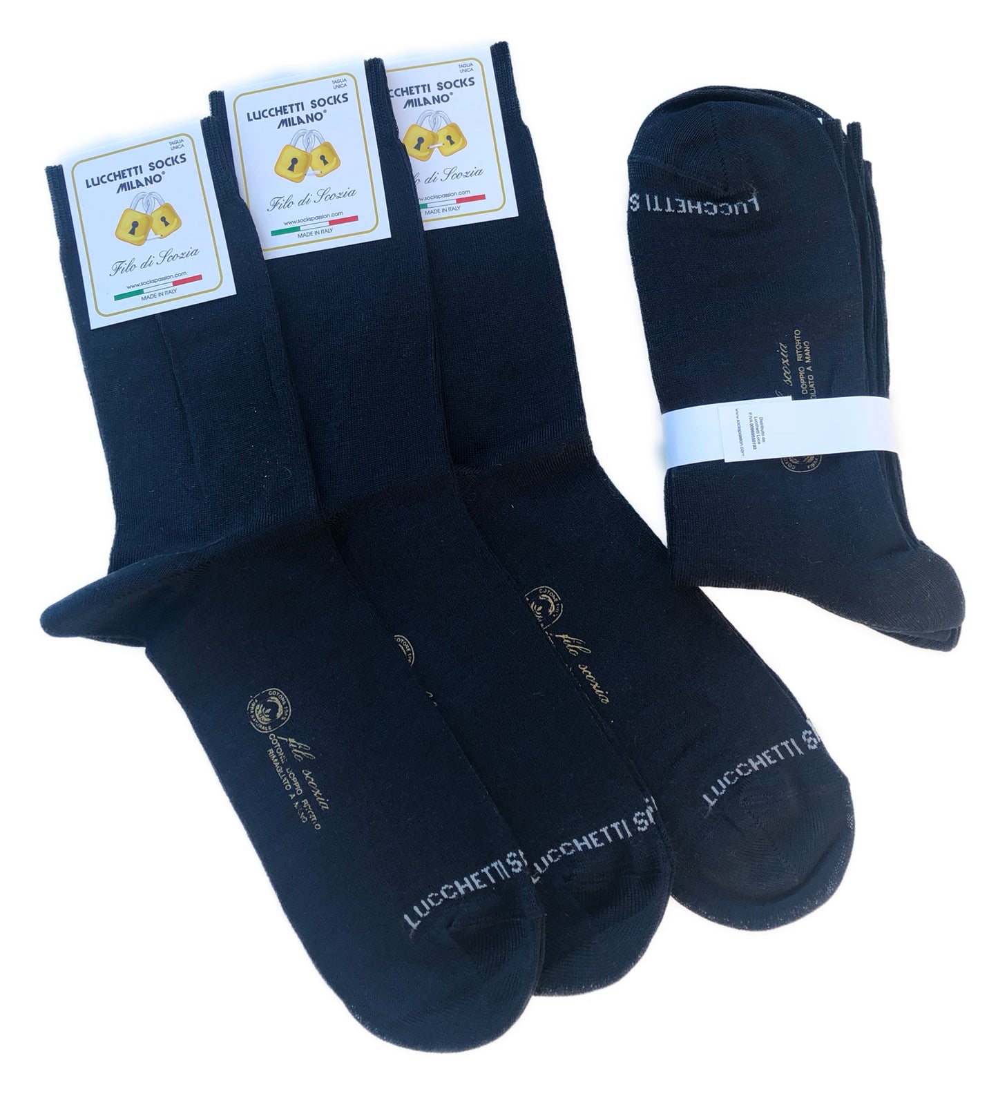 6 Paia Lucchetti Socks Milano Calze Uomo CORTE In Cotone Filo Di Scozia Elasticizzato Estive In Fantasia