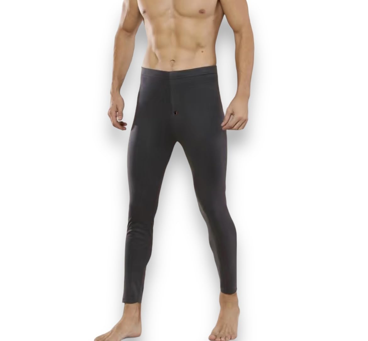 Lucchetti Socks Milano Calzamaglia Termica Uomo Pile -Sottotuta Moto- Pantaloni Termici Uomo Pile- Collant Uomo Invernale - Pantaloni da Lavoro Invernali - Leggins Uomo