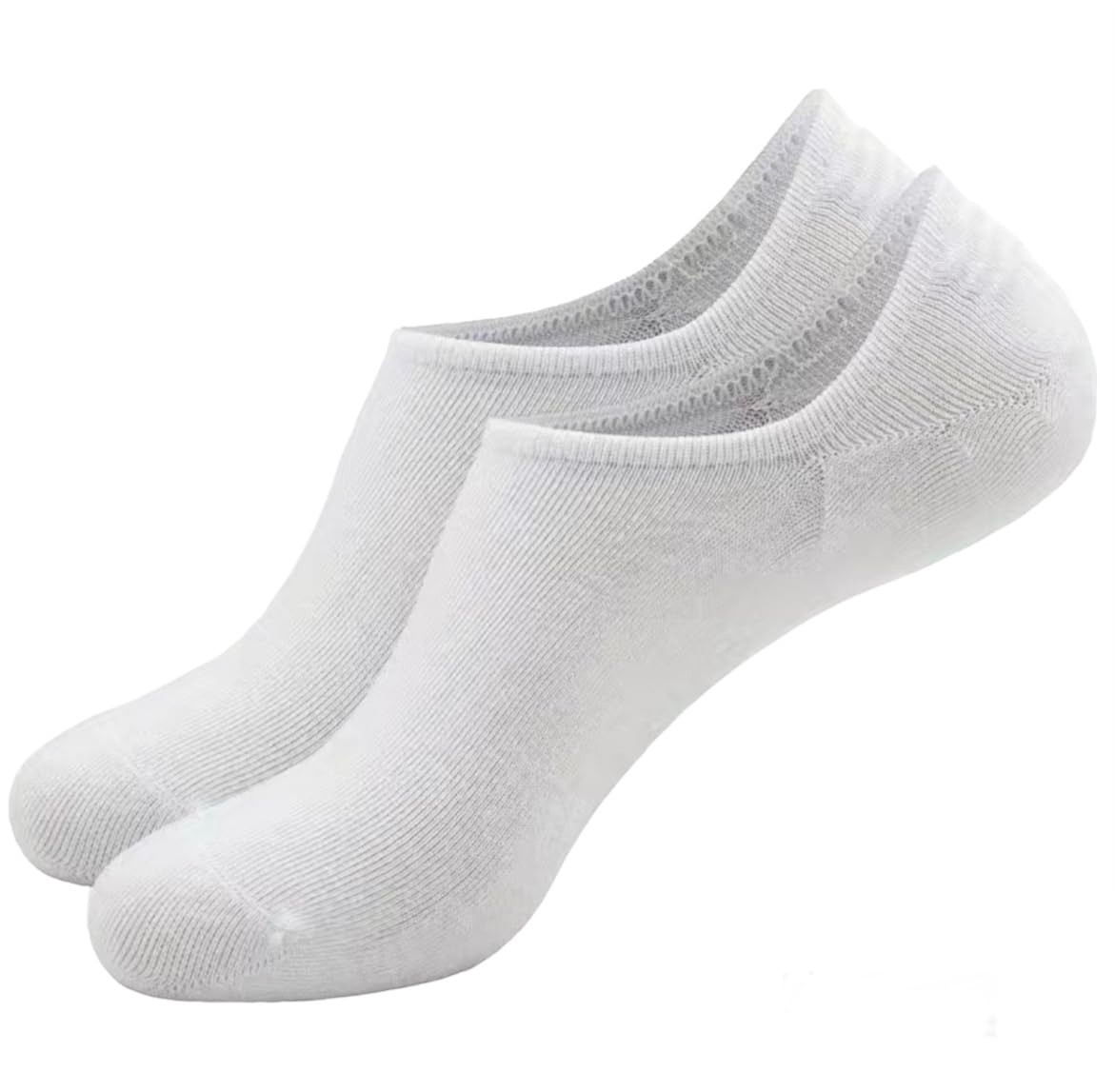 6 Paia Lucchetti Socks Milano Uomo Fantasmini Donna Cotone Nero Bianco Grigio Con Silicone Nel Tallone