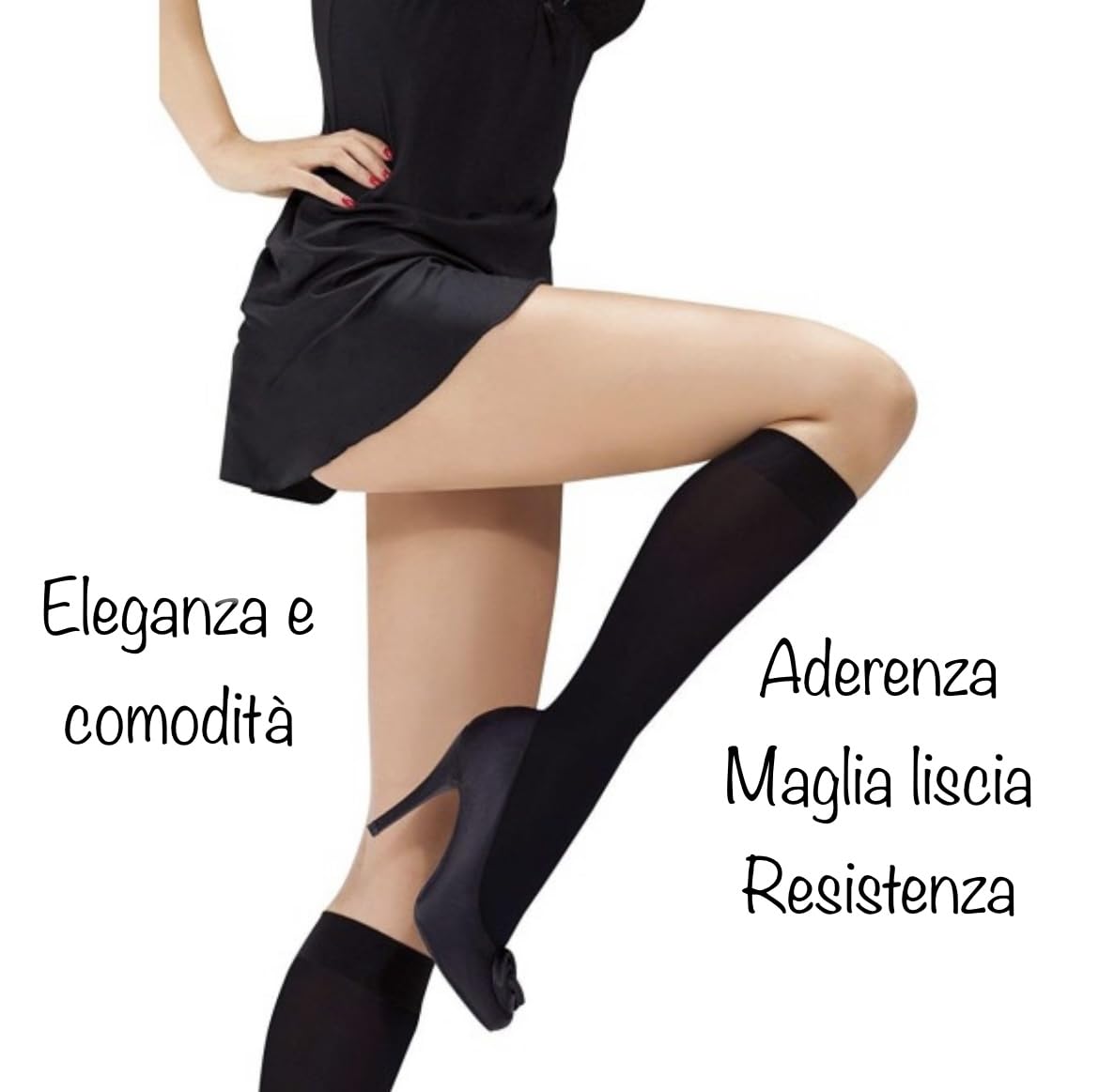 Lucchetti Socks Milano 3 Paia Gambaletti Termici Donna Invernali in Pile mIcrofibra Gambaletti Invernali Lunghi Calzettoni Calze Termiche Tempo Libero