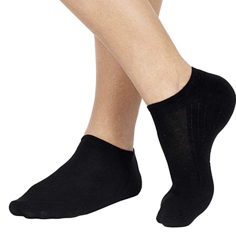 6 Paia Lucchetti Socks Milano Uomo Fantasmini Donna Cotone Nero Bianco Grigio Con Silicone Nel Tallone