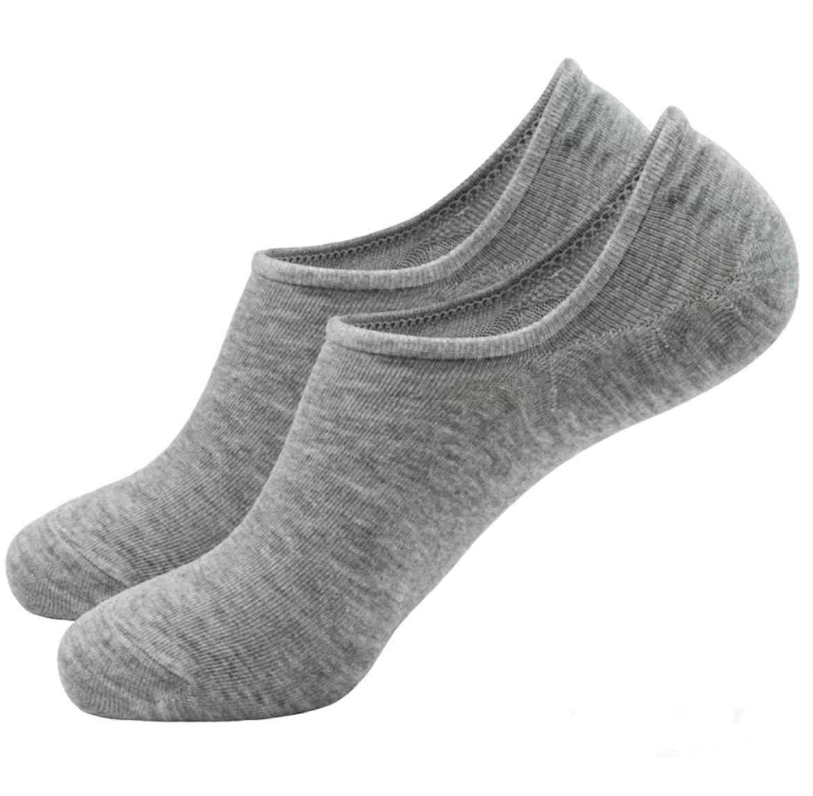 6 Paia Lucchetti Socks Milano Uomo Fantasmini Donna Cotone Nero Bianco Grigio Con Silicone Nel Tallone