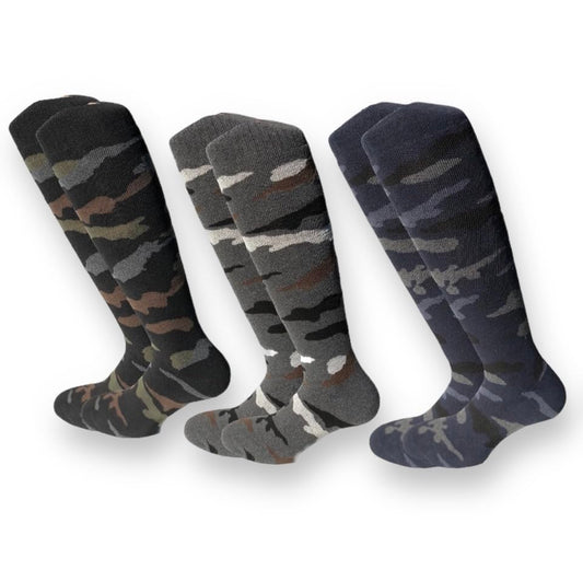 Lucchetti Socks Milano 6 PAIA Calze Termiche Lunghe calzini UOMO Lunghi in COTONE FELPATO termico Pesanti Spugna