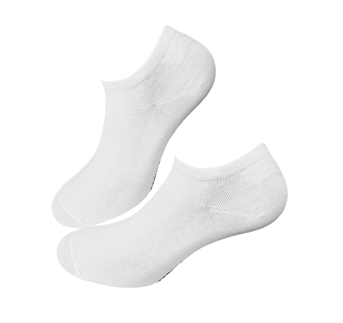 6 Paia Lucchetti Socks Milano Uomo Fantasmini Donna Cotone Nero Bianco Grigio Con Silicone Nel Tallone