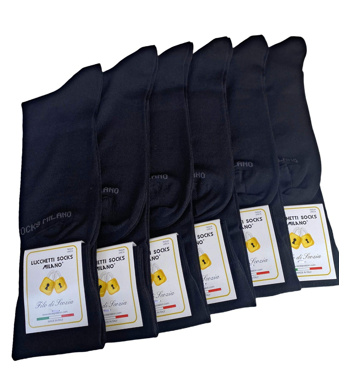 Calze Lunghe Uomo In Filo Di Scozia - Cotone Elasticizzato, Made In Italy, Leggere E Colorate