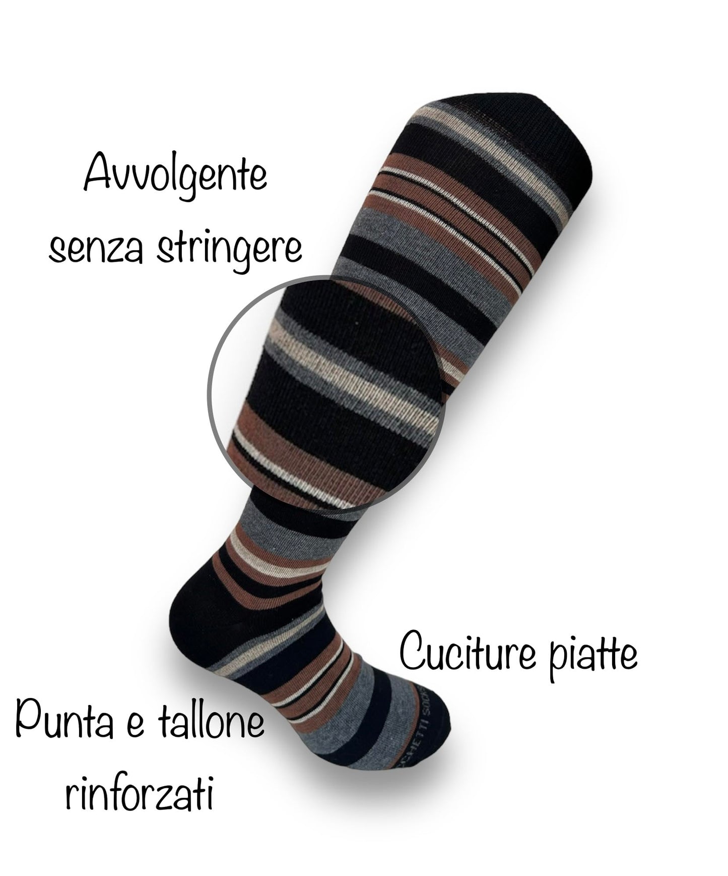 Lucchetti Socks Milano SET DA 4 PAIA DI CALZE UOMO LUNGHE CALDO COTONE COLORATE TENDENZA POIS FANTASIA FASHION MADE IN ITALY