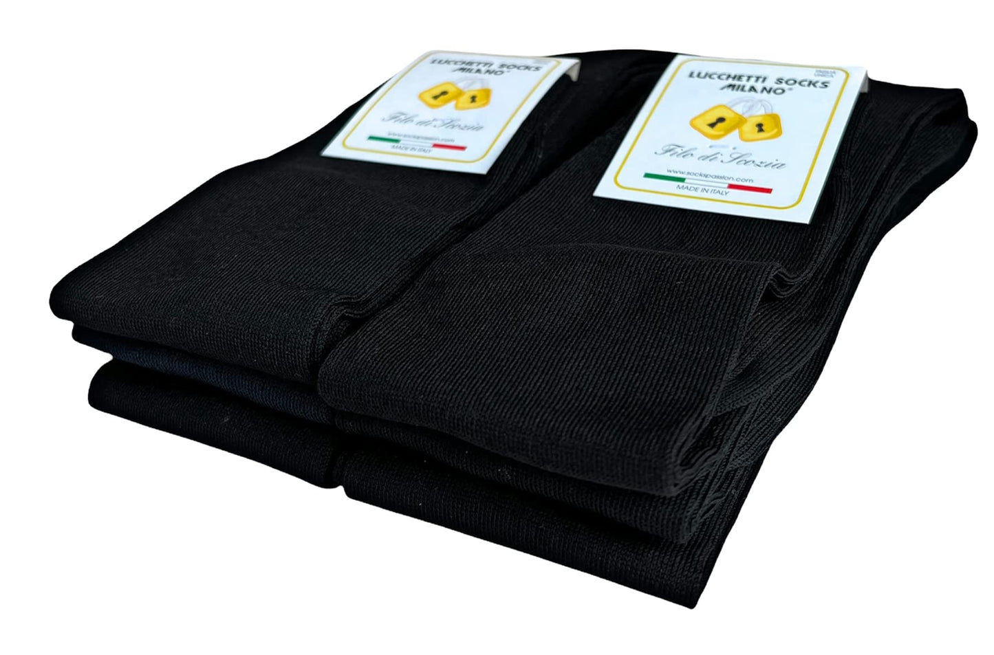 Calze Uomo Filo di Scozia Lunghe in Cotone Elasticizzato Estive Made in Italy Blu Nero Grigio 6 paia