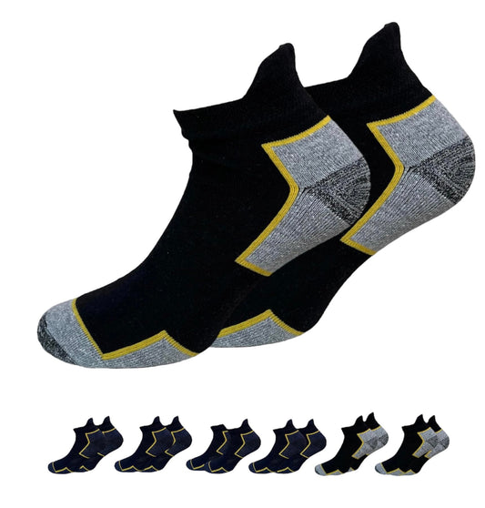 Lucchetti Socks Milano Calze da Lavoro Estive Uomo Corte Fantasmini Uomo Cotone Calzini Uomo Corti alla Caviglia Traspiranti e Rinforzati Soletta in Spugna