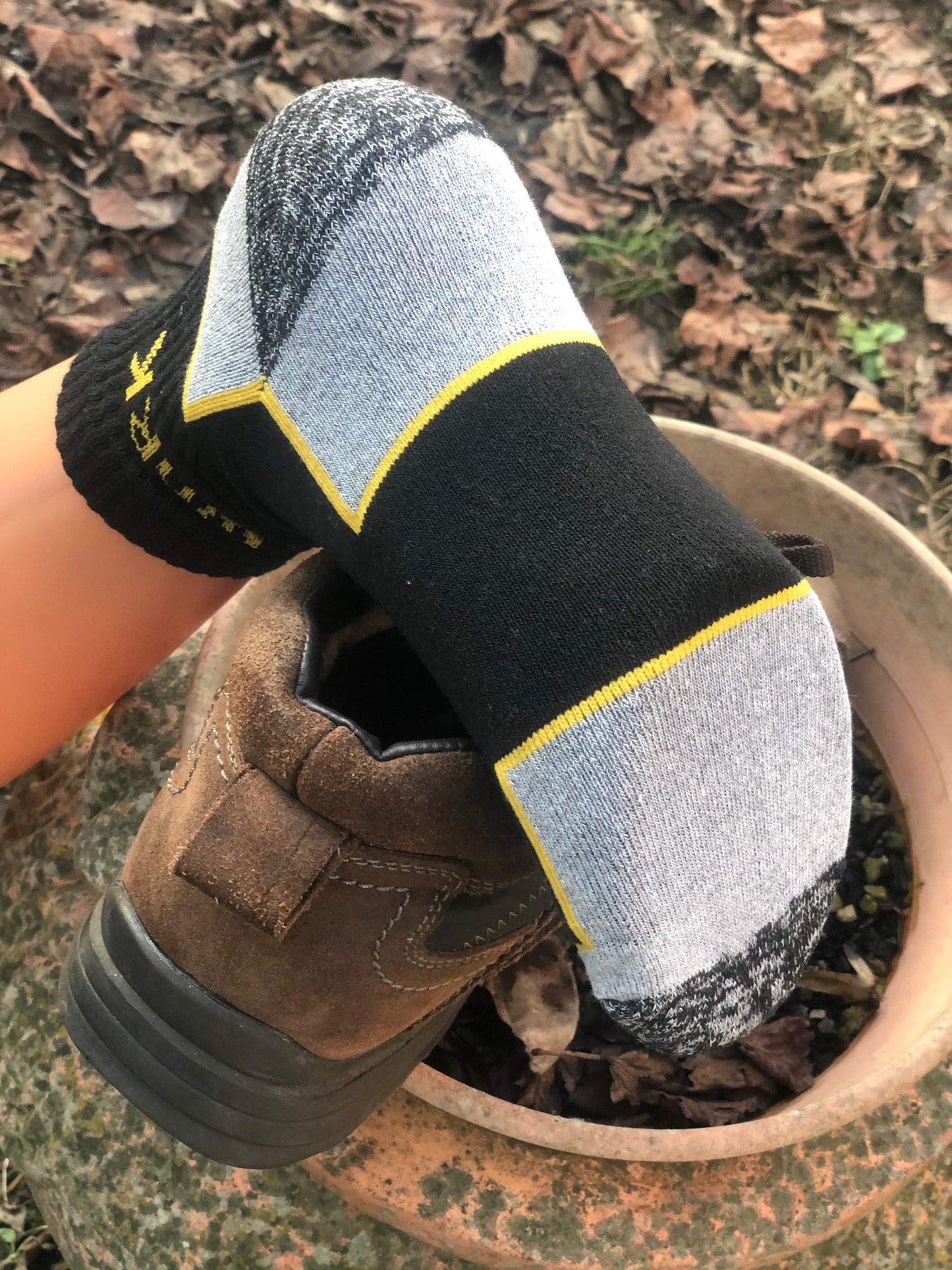 Lucchetti Socks Milano Calze da Lavoro Altezza Caviglia Punta e Tallone Rinforzati Spugna di Cotone