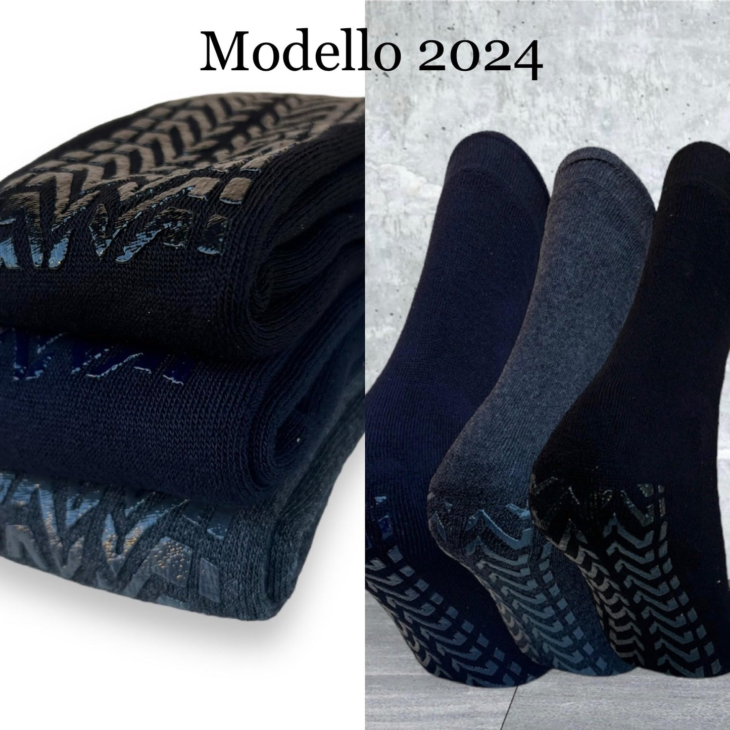 Lucchetti Socks Milano Calze Calzini Antiscivolo Uomo e Donna Spugna di Cotone Gomma Super Prodotto Italiano